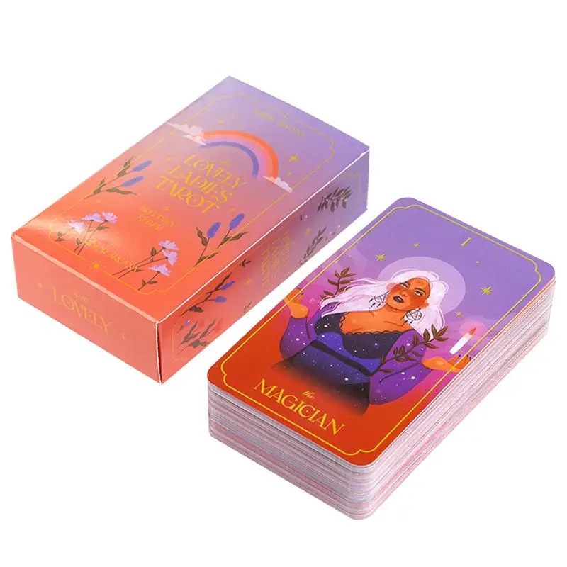 

Lovely Ladies Tarot Full English Oracle Cards Fate Divination Tarot Deck Family Party Entertainment Fortune-telling Board Game