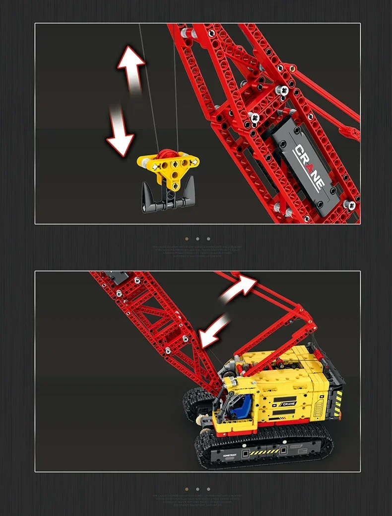 1322PCS Crawler Construction Vehicle MOC Model Building Blocks City Engineering Crane RC Car Assemble Bricks Toys Gifts For Kids 1322PCS Crawler Construction Vehicle MOC Model Building Blocks City Engineering Crane RC Car Assemble Bricks Toys Gifts For Kids