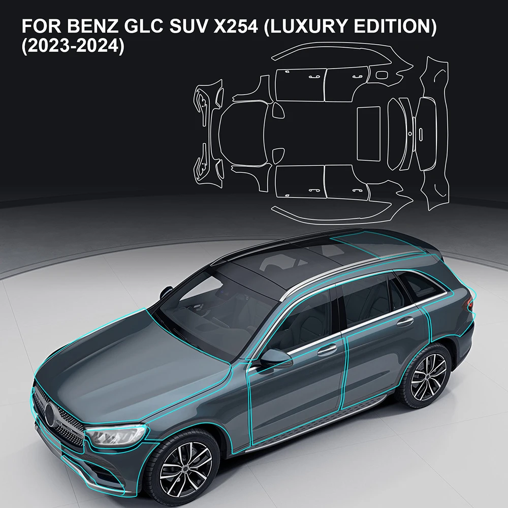 for Mercedes-Benz GLC X254 Luxury X254 Base 2023 2024 TPU Scratch Car Paint Protection Film Clear Bra PPF Decal Kit Accessories
for Mercedes-Benz GLC X254 Luxury X254 Base 2023 2024 TPU Scratch Car Paint Protection Film Clear Bra PPF Decal Kit Accessories