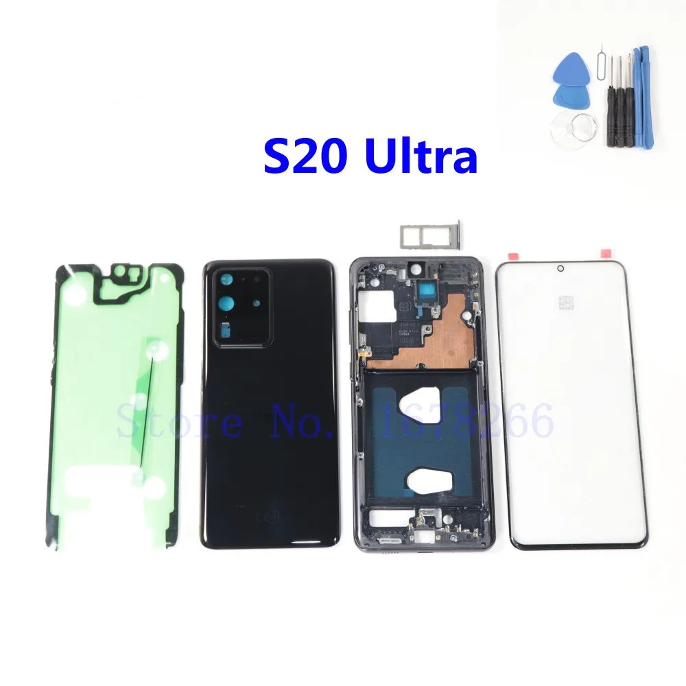 Full Housing Case S20U Battery Back Cover Front Screen Glass Middle Frame For Samsung Galaxy S20 Ultra G988 SM-G988F G988B/DS
Full Housing Case S20U Battery Back Cover Front Screen Glass Middle Frame For Samsung Galaxy S20 Ultra G988 SM-G988F G988B/DS