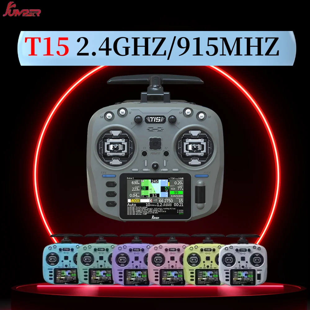 Jumper T15 2.4Ghz/915Mhz Radio Controller ELRS 1000mW With 3.5 inch Touch-Screen Hall Sensor Suitable For Long Rang RC Drones
Jumper T15 2.4Ghz/915Mhz Radio Controller ELRS 1000mW With 3.5 inch Touch-Screen Hall Sensor Suitable For Long Rang RC Drones