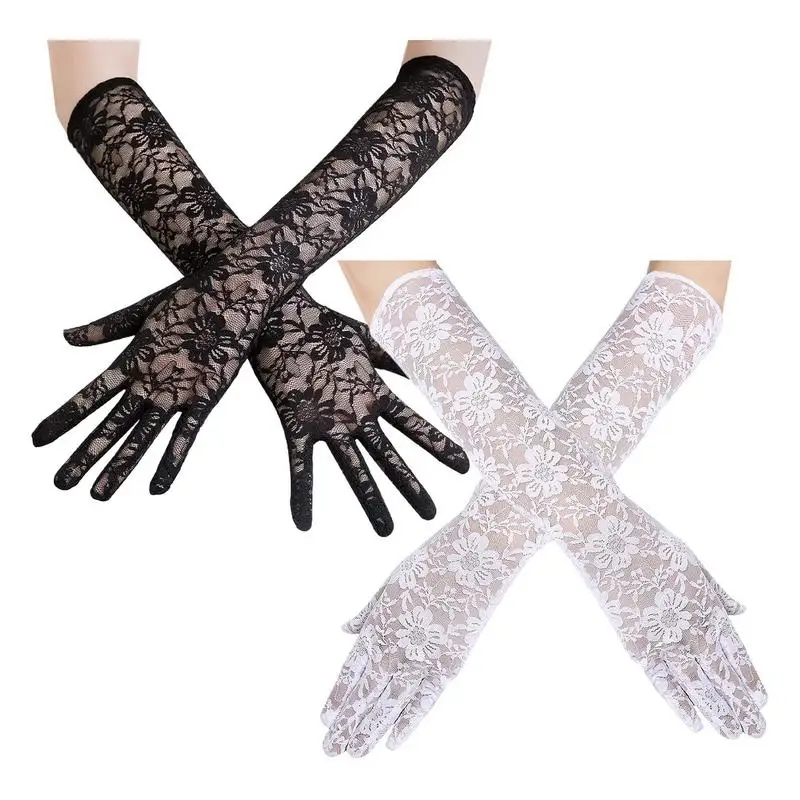 Lace Gloves for Women Long Floral Wedding Gloves for Bride Satin Gloves Elbow Length Flapper Accessories
Lace Gloves for Women Long Floral Wedding Gloves for Bride Satin Gloves Elbow Length Flapper Accessories