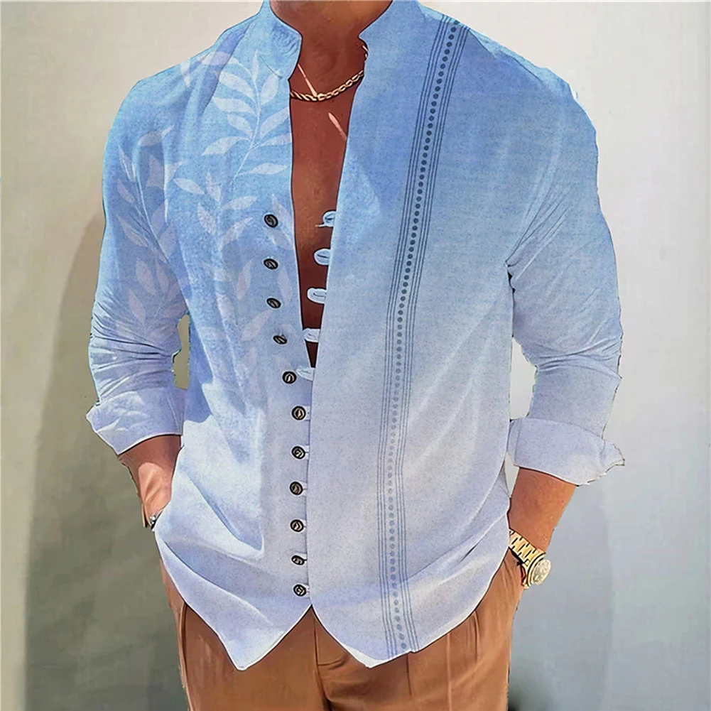Comfortable Men's Loose Fit Long Sleeve Shirt Stand Collar Button Down Top Gray/Khaki/Orange/Green/Purple/Blue
Comfortable Men's Loose Fit Long Sleeve Shirt Stand Collar Button Down Top Gray/Khaki/Orange/Green/Purple/Blue