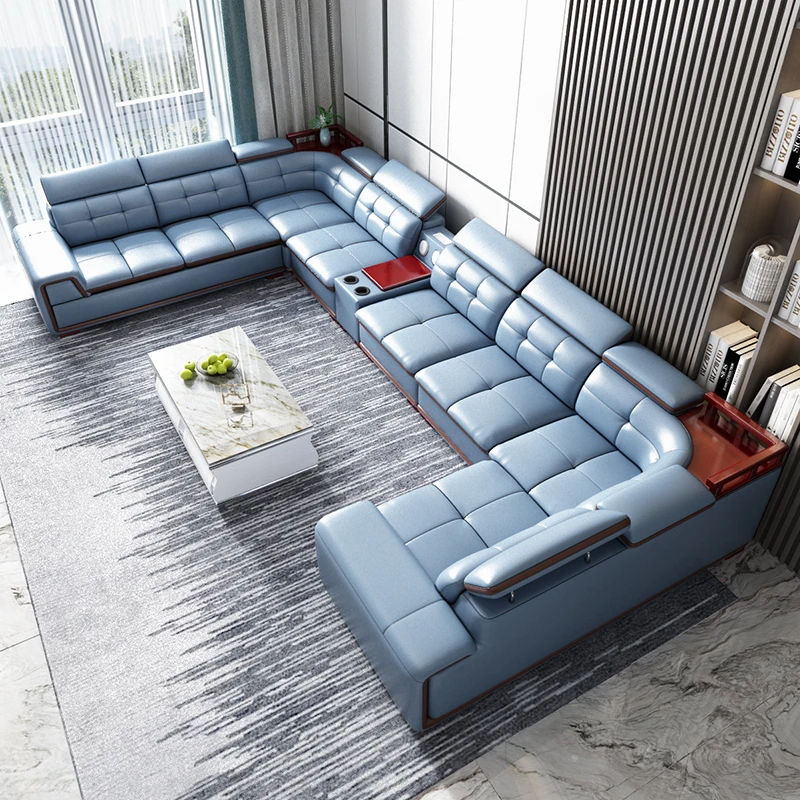 Living Room, U-shaped Leather Sofa, Atmospheric Shape, Modern Simple, Light and Extravagant, Multi Person Corner Combination
Living Room, U-shaped Leather Sofa, Atmospheric Shape, Modern Simple, Light and Extravagant, Multi Person Corner Combination