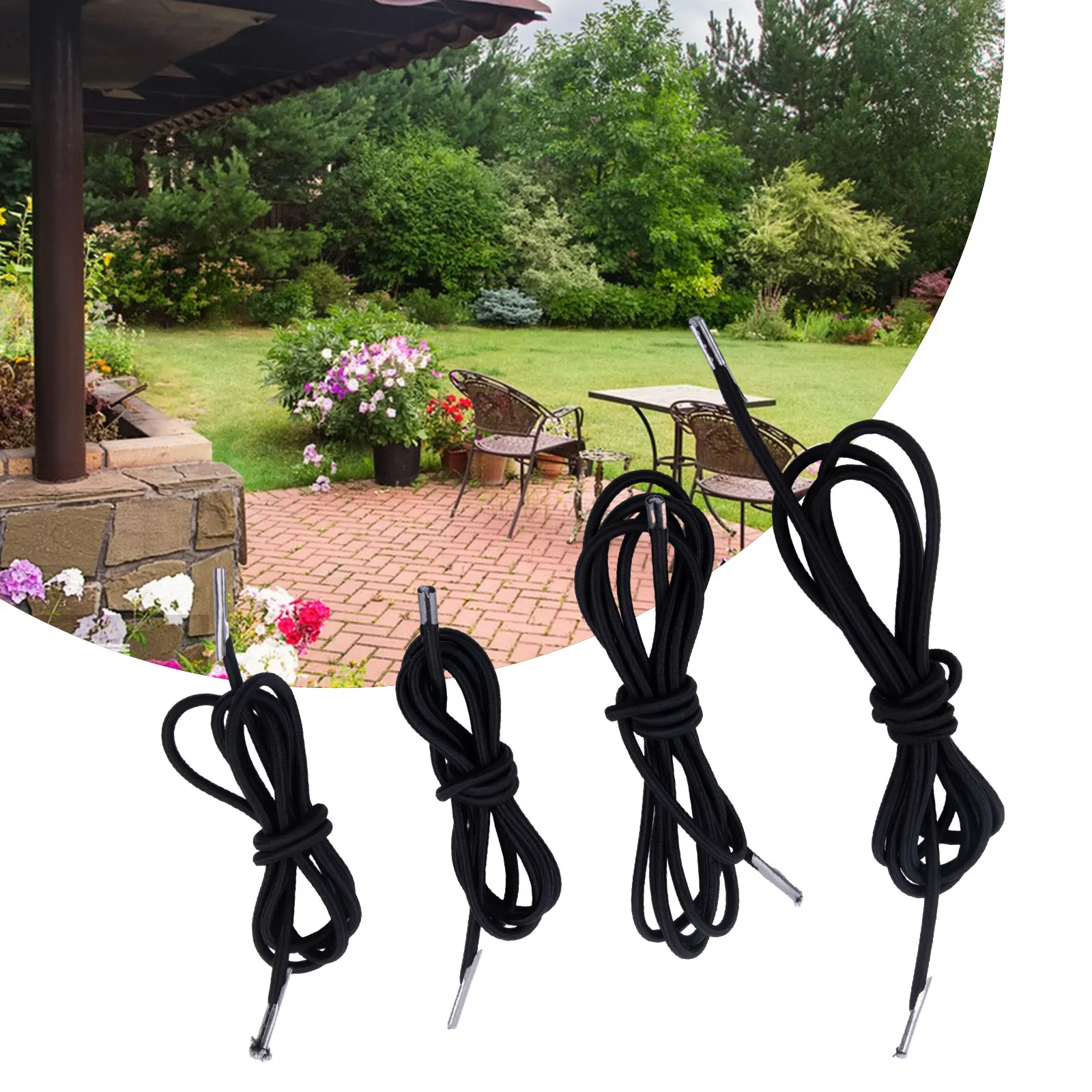 Elastic Cord Ropes Ropes Replacement 4pcs Black Dichotomanthes Rope For Reclining Garden Chairs Good Elasticity
Elastic Cord Ropes Ropes Replacement 4pcs Black Dichotomanthes Rope For Reclining Garden Chairs Good Elasticity