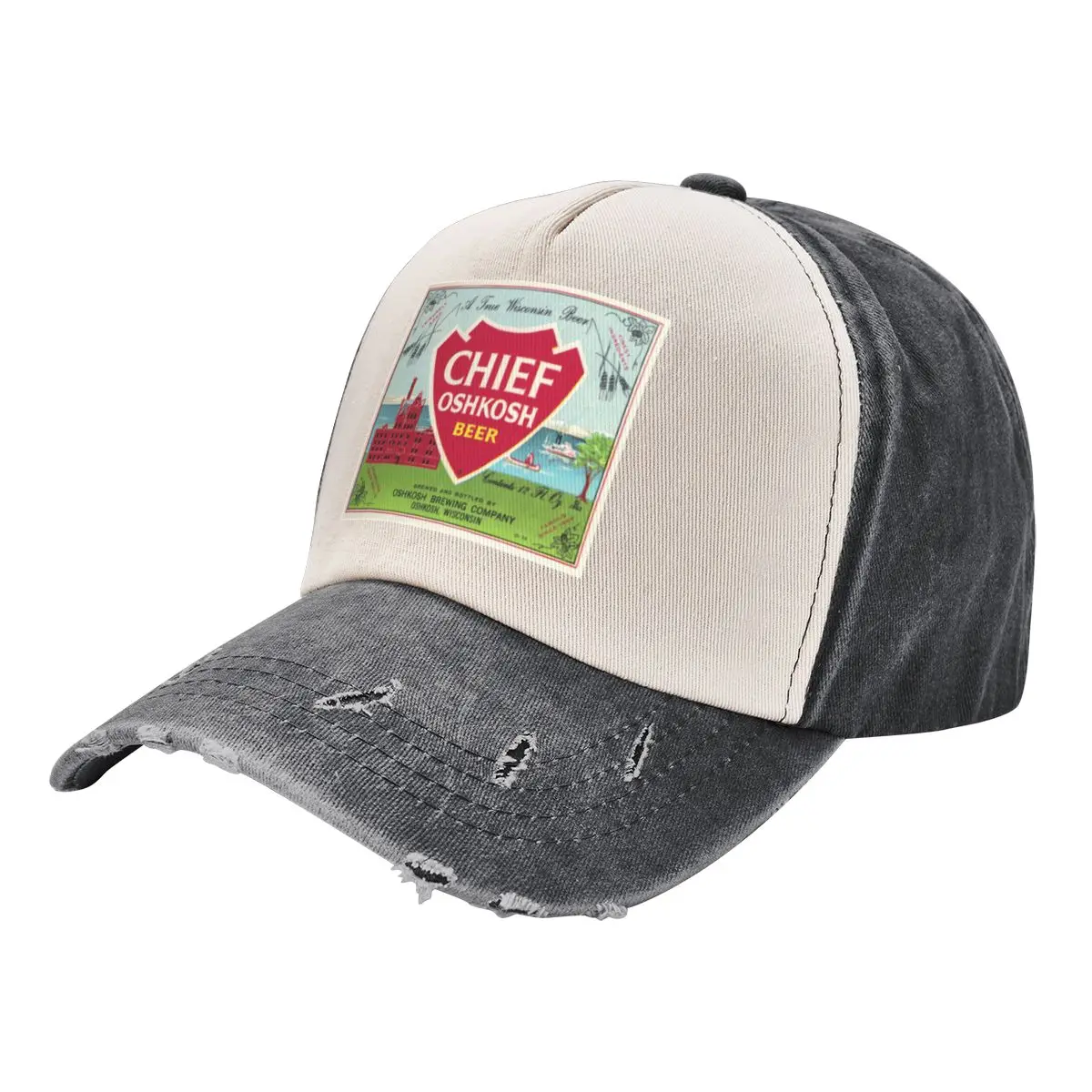 

Chief Oshkosh Beer Label Baseball Cap Golf Hat |-F-| derby hat Luxury Hat Women Hats Men's