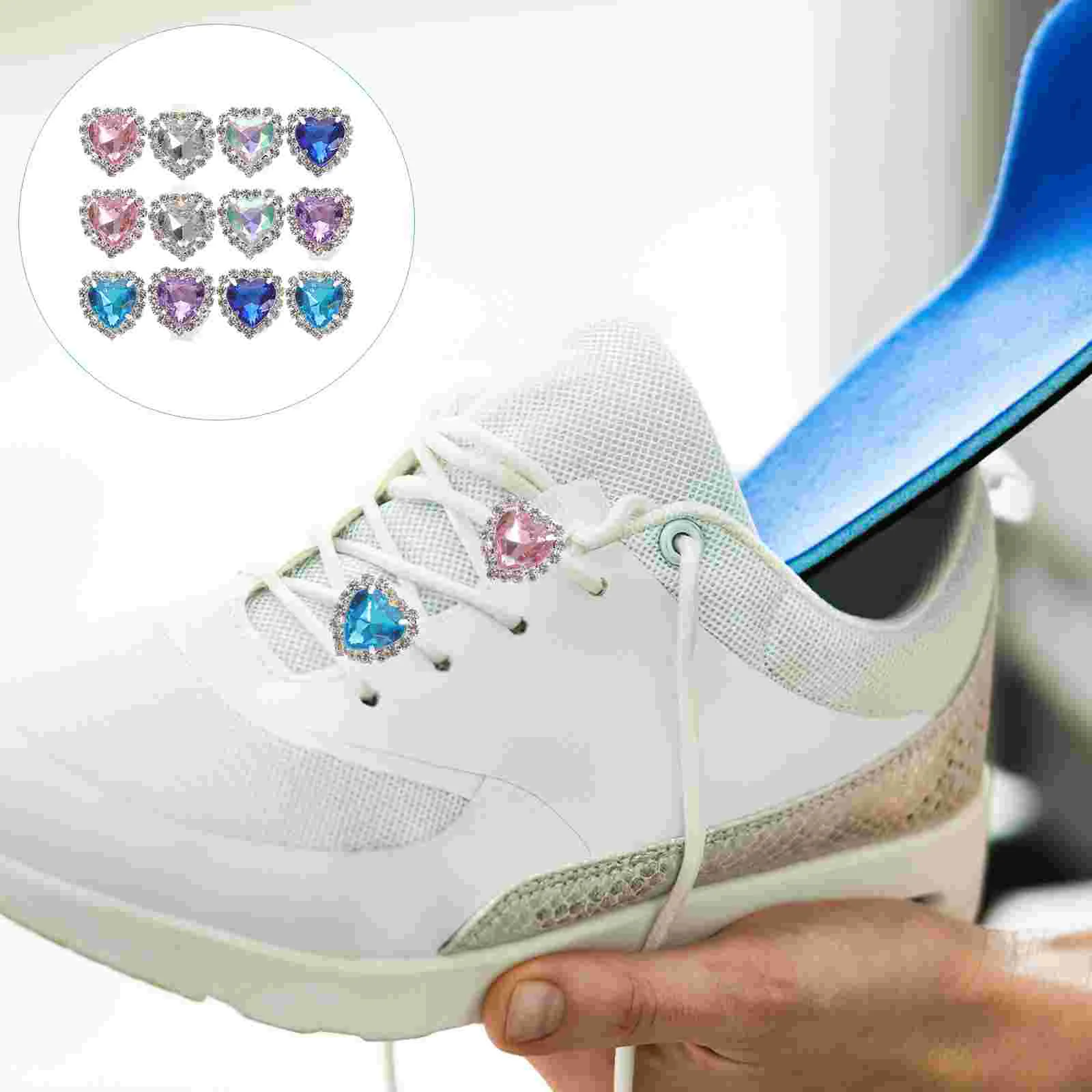 12 Pcs Shoe Buckle DIY Charm Shoelaces Charms Clips Sneakers for Women White Rhinestones Decoration
12 Pcs Shoe Buckle DIY Charm Shoelaces Charms Clips Sneakers for Women White Rhinestones Decoration