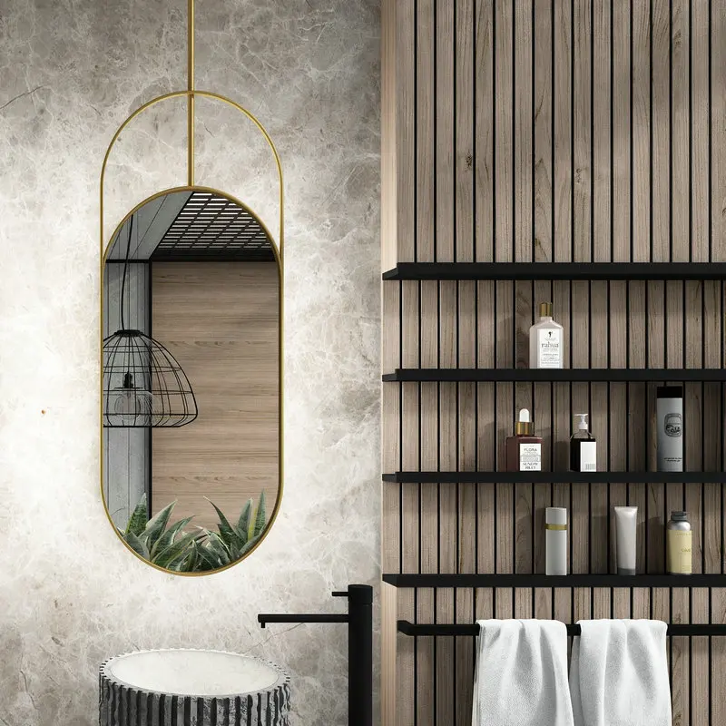 Makeup Shower Bathroom Mirror Vanity Touch Wall Hanging Gold Led Mirror Smart No Fog Nordic Espejo Redondo Bathroom Fixture
Makeup Shower Bathroom Mirror Vanity Touch Wall Hanging Gold Led Mirror Smart No Fog Nordic Espejo Redondo Bathroom Fixture