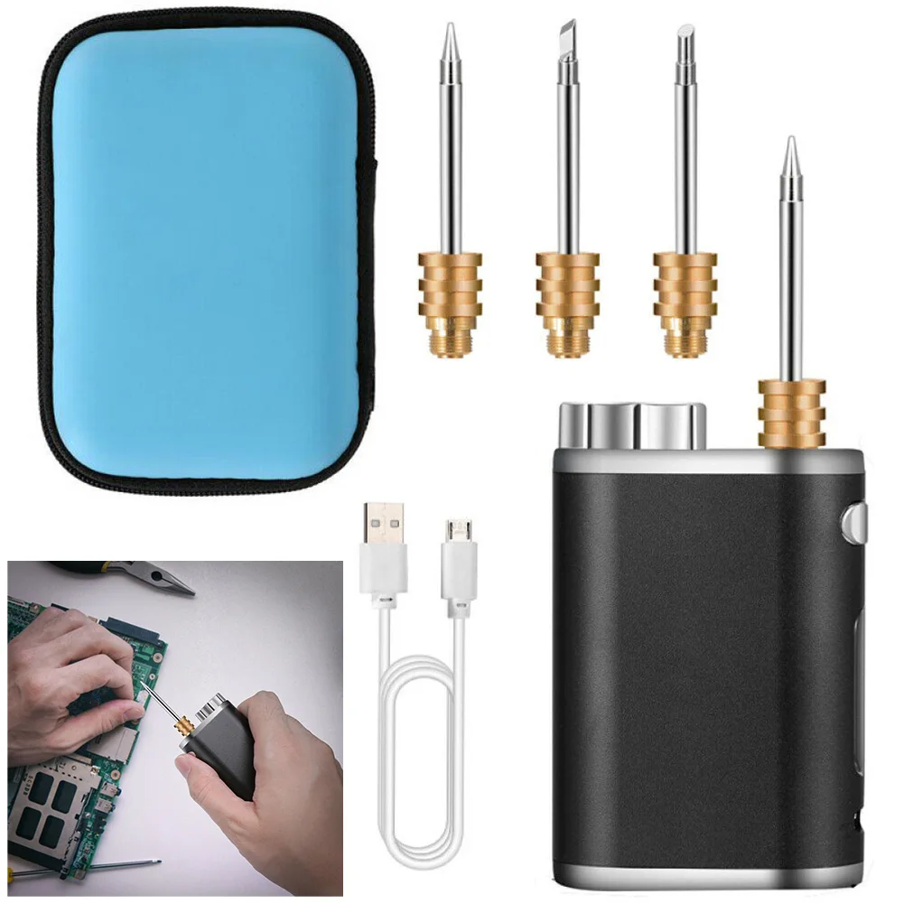 Portable Rechargeable Soldering Iron USB Wireless Battery Soldering Iron 1w-75w High Power Outdoor Soldering Iron With 3 Tips
Portable Rechargeable Soldering Iron USB Wireless Battery Soldering Iron 1w-75w High Power Outdoor Soldering Iron With 3 Tips