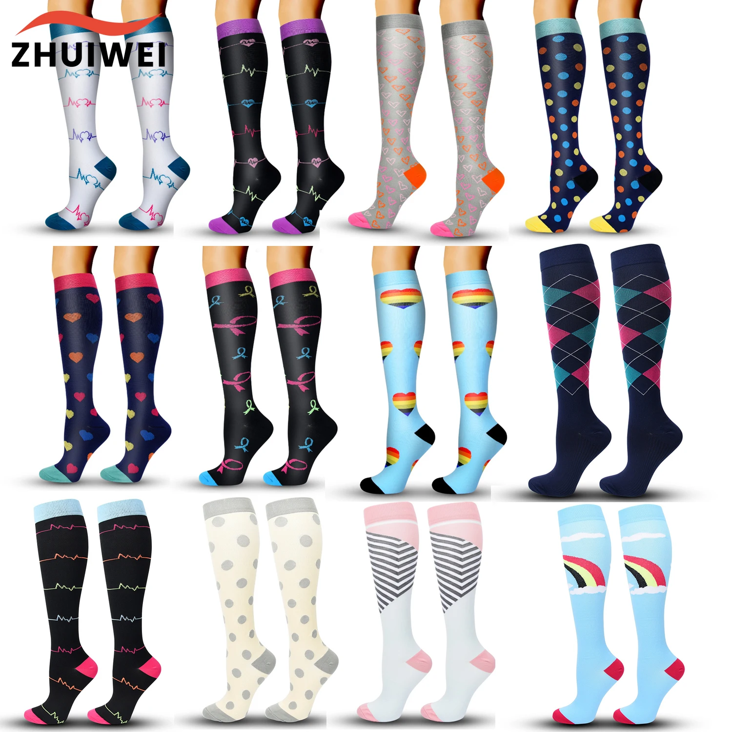 Men's And Women's Fun Compression Socks Nursing Sports Stockings Breathable Knee Socks Suitable For Edema And Varicose Veins
Men's And Women's Fun Compression Socks Nursing Sports Stockings Breathable Knee Socks Suitable For Edema And Varicose Veins