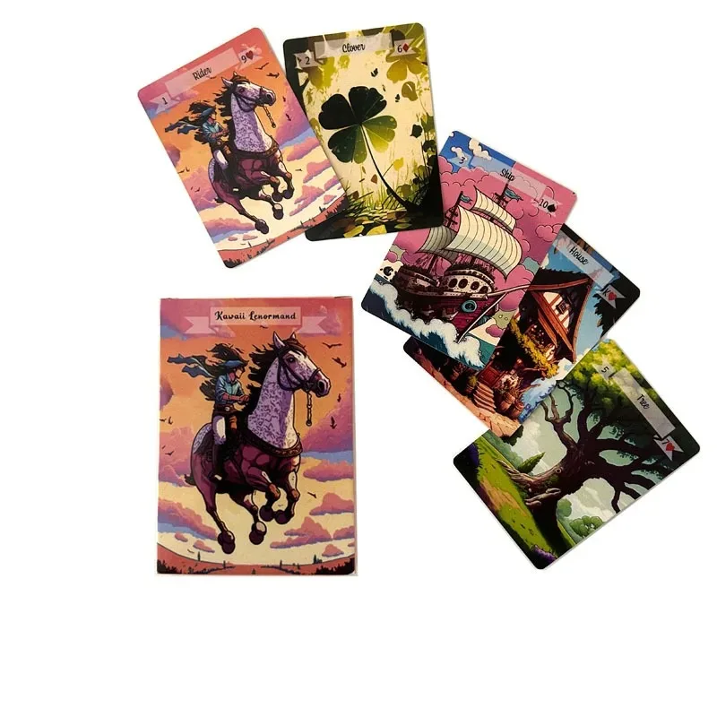 Kawaii Lenormand oracle cards Party Table Game High Quality Fortune-telling Prophecy Tarot Deck With PDF Guidebook
Kawaii Lenormand oracle cards Party Table Game High Quality Fortune-telling Prophecy Tarot Deck With PDF Guidebook