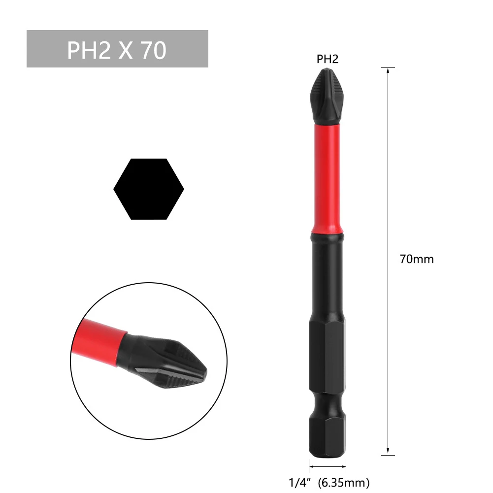3PCS PH2 Non-Slip Cross Magnetic Screwdriver Bits 50/70/90mm For Rechargeable Drill Wind Batch Electric Tools For Electrician
3PCS PH2 Non-Slip Cross Magnetic Screwdriver Bits 50/70/90mm For Rechargeable Drill Wind Batch Electric Tools For Electrician