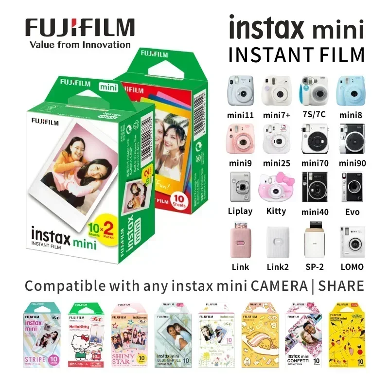 Origin Fujifilm Instax Mini Film 10-100 Sheets Photo Paper for Fuji Instant Film Cameras Instax Mini11 12 8 9 90 Link Liplay EVO
Origin Fujifilm Instax Mini Film 10-100 Sheets Photo Paper for Fuji Instant Film Cameras Instax Mini11 12 8 9 90 Link Liplay EVO