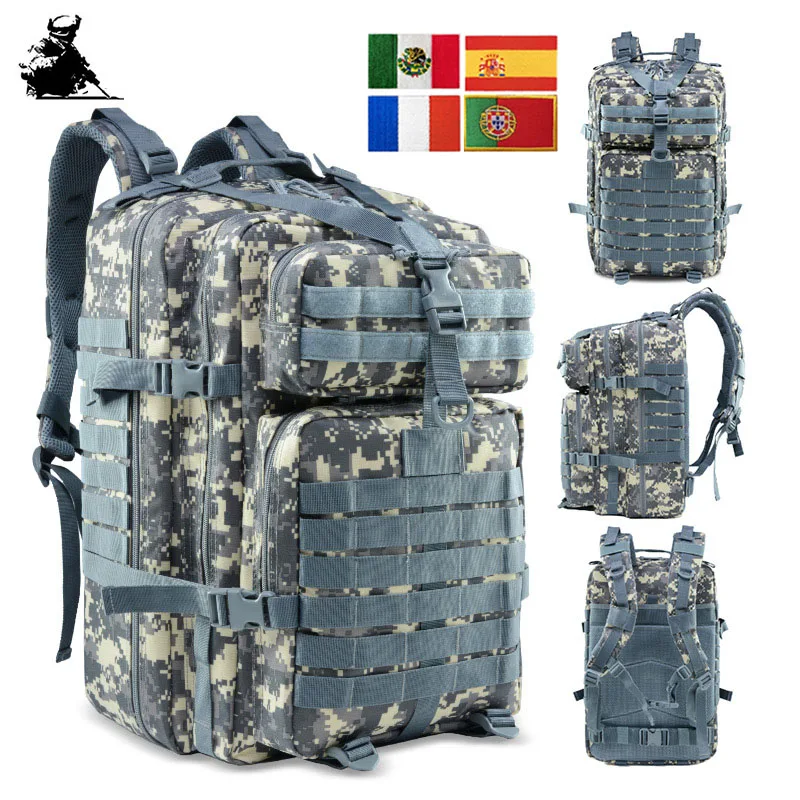 

OULYLAN Military Hiking Bag Men 3P Army Tactical Backpack Travel Camping Rucksacks Outdoor Trekking Hunting MOLLE Knapsack