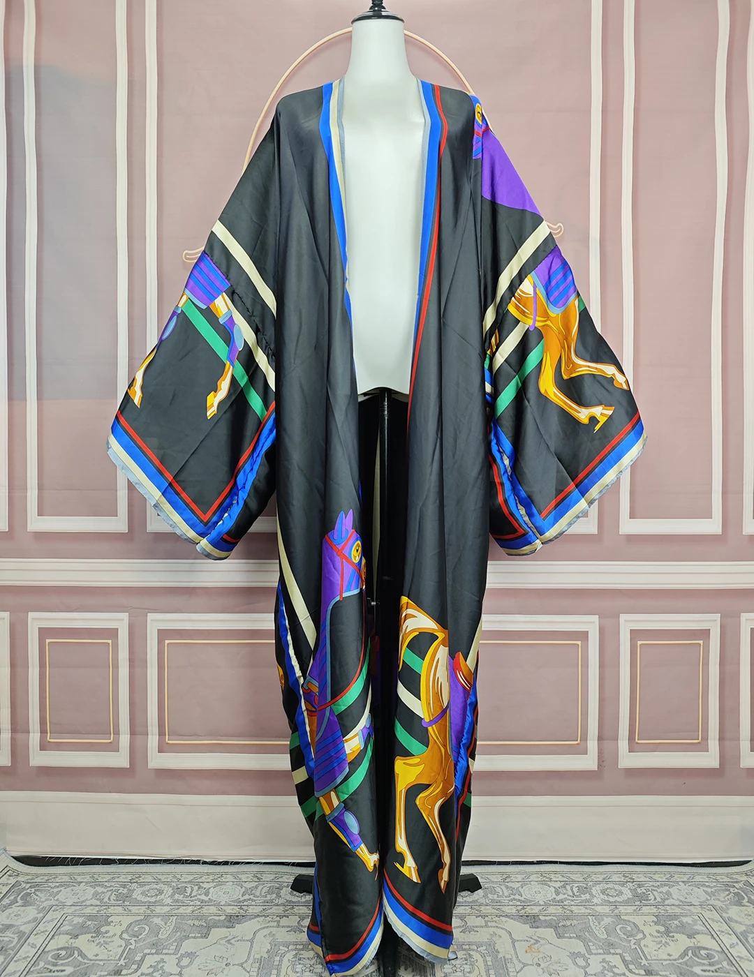 Middle East Muslim Ramadan Women Black Loose Open Front Cardigans Traditional Prayer Long Kimonos African Lady Cover Up
Middle East Muslim Ramadan Women Black Loose Open Front Cardigans Traditional Prayer Long Kimonos African Lady Cover Up