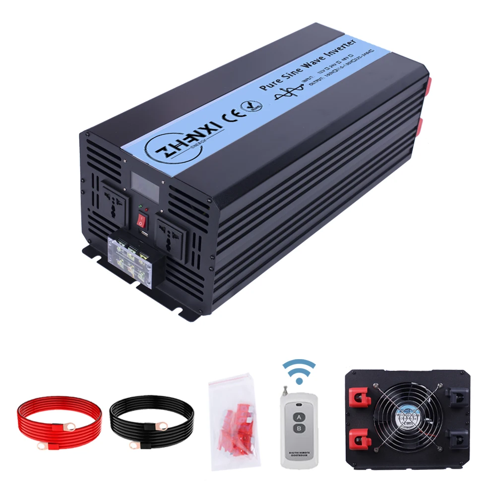 Rated 6KW 5KW 4KW Inverter Pure Sine Wave DC 12/24/48V To Ac 110/120/130V 220/230V Solar Inverter for RV Off System Home Use
Rated 6KW 5KW 4KW Inverter Pure Sine Wave DC 12/24/48V To Ac 110/120/130V 220/230V Solar Inverter for RV Off System Home Use