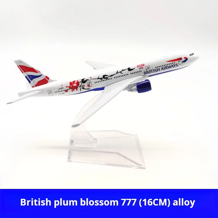 16cm Aircraft Model British Plum Blossom Aviation Sound 777 Diecast Aviation Plane Collectible Miniature Toys For Boys
16cm Aircraft Model British Plum Blossom Aviation Sound 777 Diecast Aviation Plane Collectible Miniature Toys For Boys