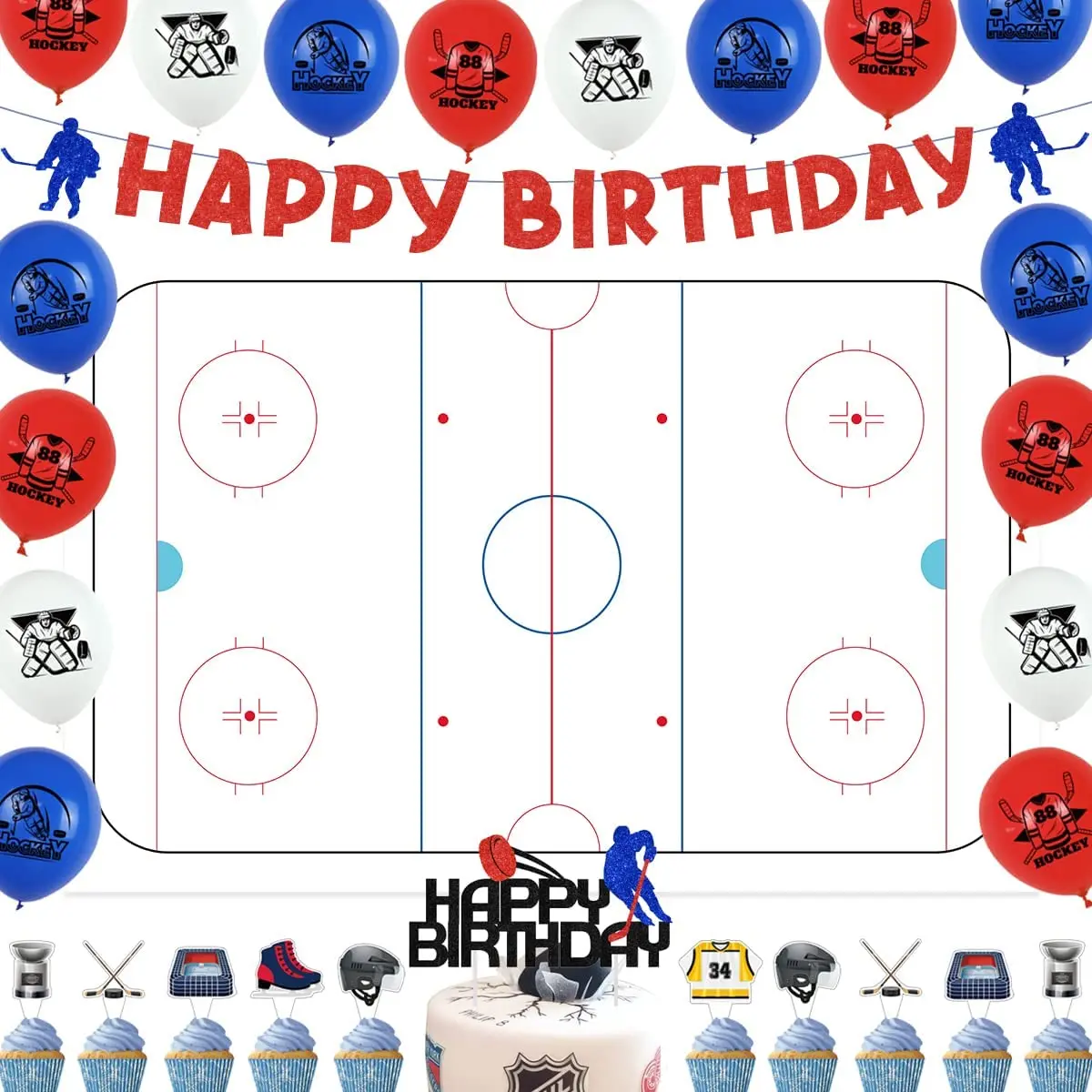 Funmemoir Ice Hockey Sports Themed Boys Birthday Party Decorations Hockey Balloons Cake Topper HAPPY BIRTHDAY Banner Backdrop
Funmemoir Ice Hockey Sports Themed Boys Birthday Party Decorations Hockey Balloons Cake Topper HAPPY BIRTHDAY Banner Backdrop