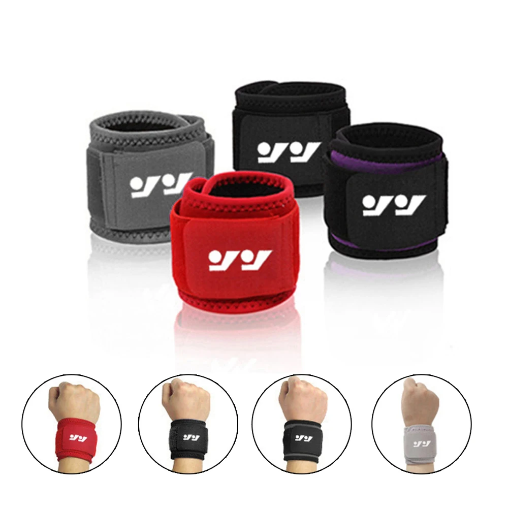 

1 Pc Wristband Wrapping Compression Sports Wrist Thin Style Elastic Adjustable Wrist Guard Support Basketball Run Sweatband Gym