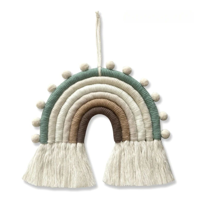 Handwoven Rainbow Tassel Wall Art - Colorful Kids Room Decor 5 S30b8877a00774ab5a512be1f2805dce59