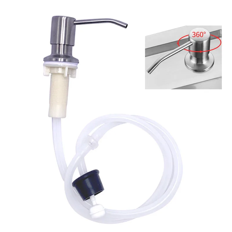 Stainless Steel Soap Dispenser Extension Tube Detergent Dishwashing Liquid Dispenser for Kitchen Sink Kitchen Accesories
Stainless Steel Soap Dispenser Extension Tube Detergent Dishwashing Liquid Dispenser for Kitchen Sink Kitchen Accesories