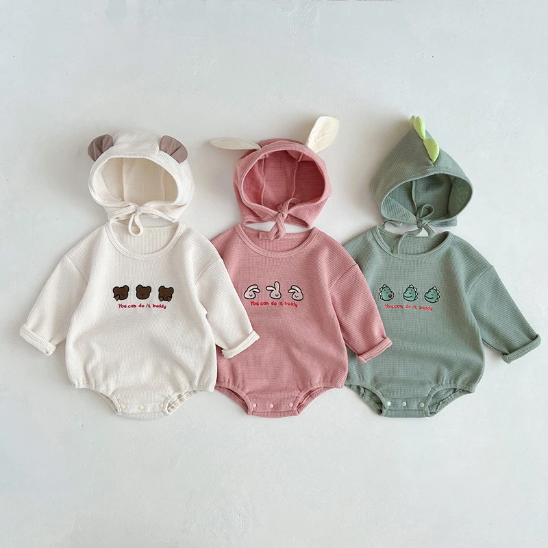 Winter Baby Bodysuits Cute Cartoon Crawling Suit For Baby Boy Girls Waffle Pattern Infant Girl Romper Jumpsuits Clothes Hat Sets
Winter Baby Bodysuits Cute Cartoon Crawling Suit For Baby Boy Girls Waffle Pattern Infant Girl Romper Jumpsuits Clothes Hat Sets