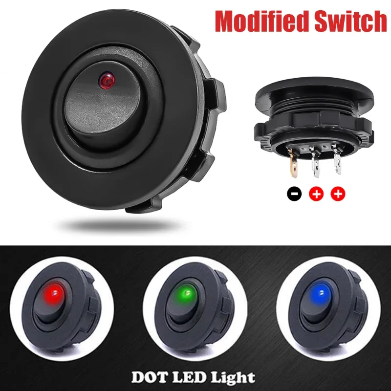 

Car Modified Switch DC 12V Toggle Switches with Indicator Light Switching for Auto/motorcycles/ships/trucks