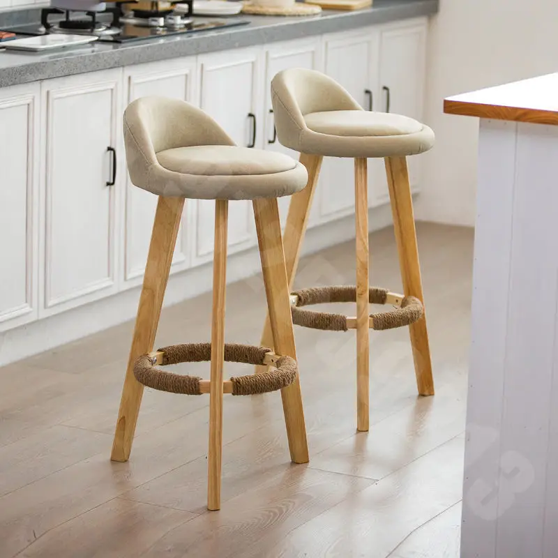 Solid wood bar chair modern simple bar chair Nordic creative bar stool retro tea shop high stool home 
Solid wood bar chair modern simple bar chair Nordic creative bar stool retro tea shop high stool home