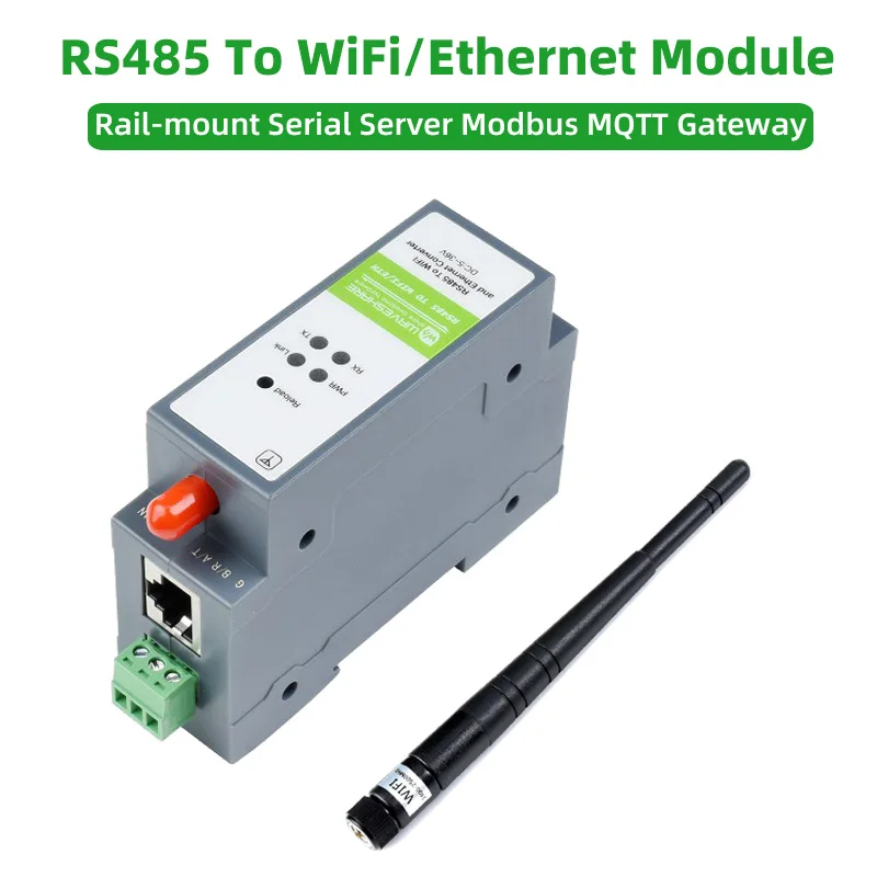 Модуль RS485 к Wi-Fi или Ethernet, Шлюз Modbus MQTT, сервер с последовательным портом рельсового типа
Модуль RS485 к Wi-Fi или Ethernet, Шлюз Modbus MQTT, сервер с последовательным портом рельсового типа
