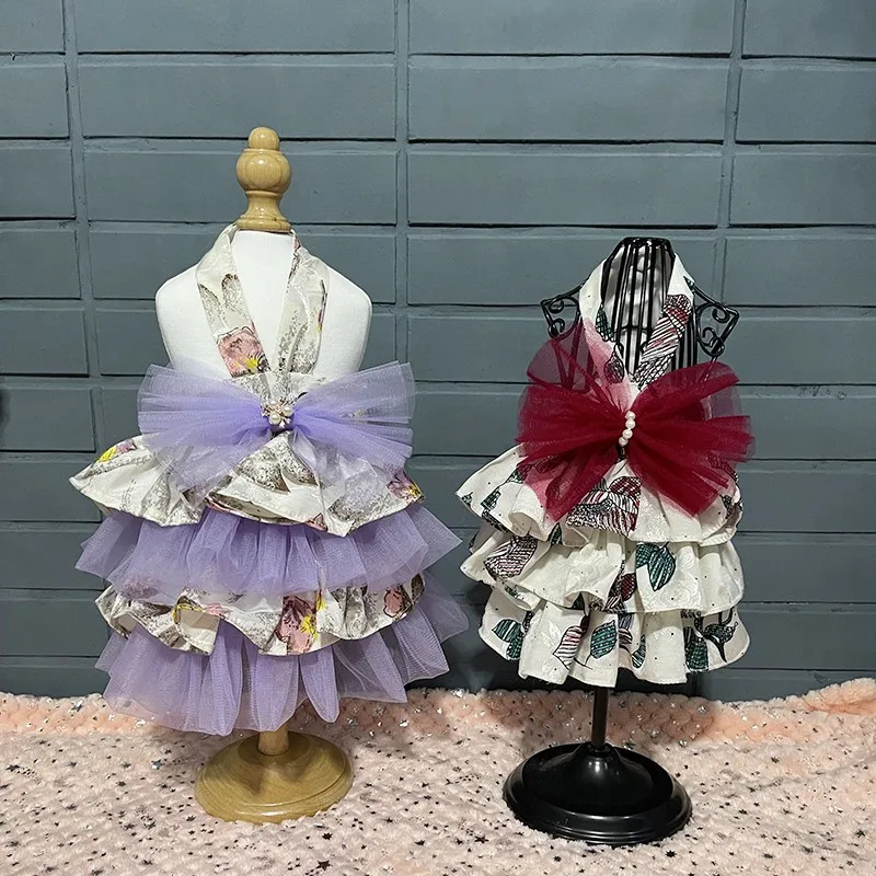 Handmade Dog Clothes Pet Supplies 2 Colors Dress Floral Cotton Tulle Tiered Skirt Spring Summer Party Holiday Costume Wholesale
Handmade Dog Clothes Pet Supplies 2 Colors Dress Floral Cotton Tulle Tiered Skirt Spring Summer Party Holiday Costume Wholesale