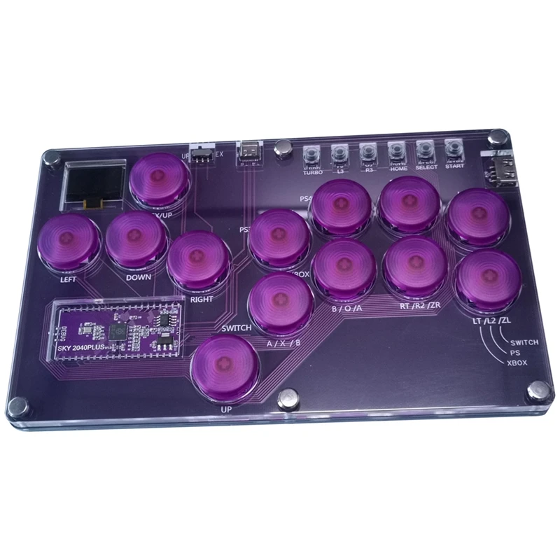 Fight Stick Arcade Joystick Hot-Swap Encoder Controller Xinput/Dinput Mini Hitbox Console For PC/Switch/PS3/PS4 Purple Durable
Fight Stick Arcade Joystick Hot-Swap Encoder Controller Xinput/Dinput Mini Hitbox Console For PC/Switch/PS3/PS4 Purple Durable