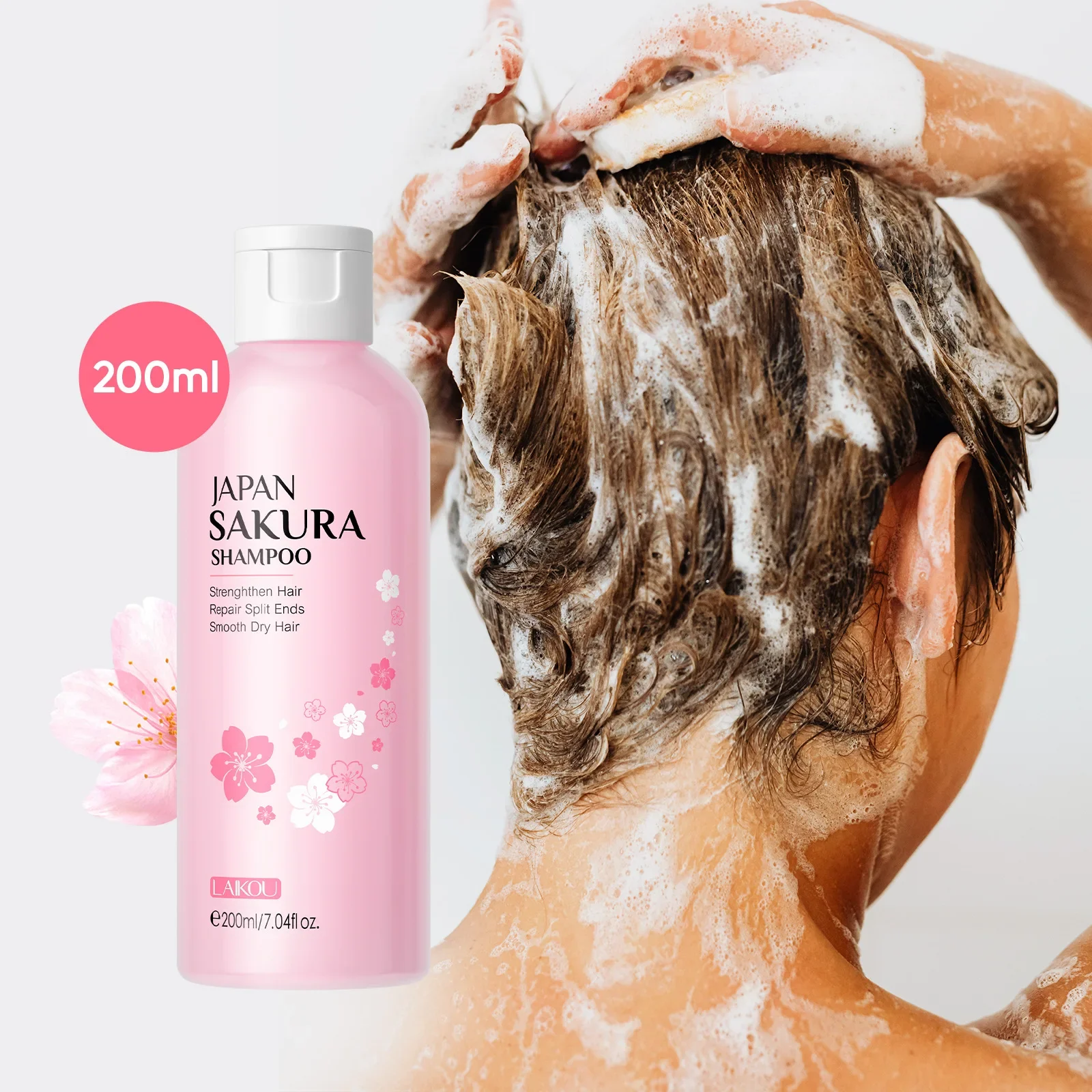 

Шампунь LAIKOU Sakura, Кондиционер для волос, восстанавливающий, увлажняющий, питательный, против перхоти, шампунь для жирной кожи, очищающий уход