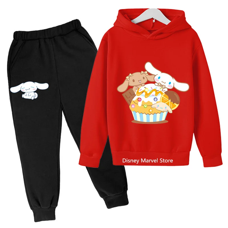 

Cinnamoroll Boys And Girls Spring And Fall Hoodie Sets Are Cinnamoroll'S New Outdoor Sweatpants For 2024 For Ages 4-14