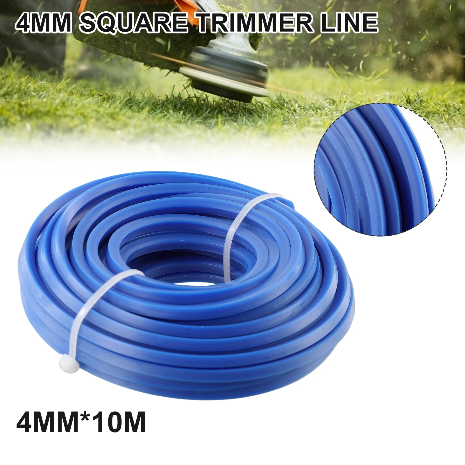 Cord Rope Trimmer Line Line Nylon Replacement Square Trimmer 4mm X10m Accessories Blue Brushcutter High Quality
Cord Rope Trimmer Line Line Nylon Replacement Square Trimmer 4mm X10m Accessories Blue Brushcutter High Quality
