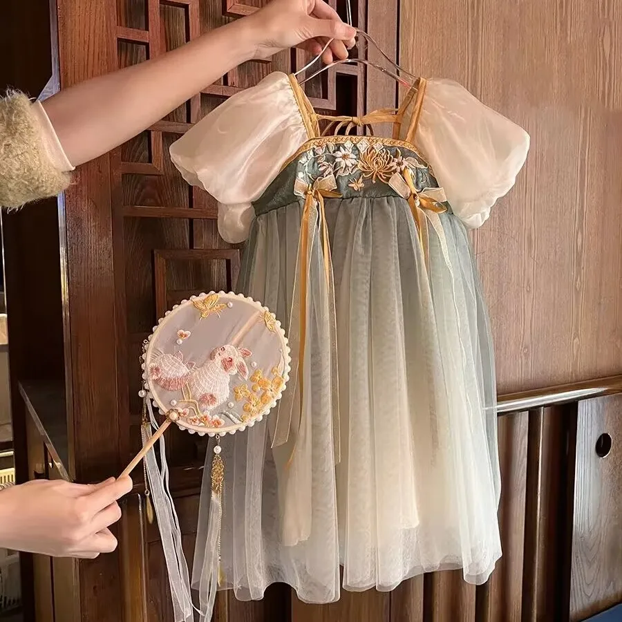 Children's Clothing Girls' Dress Short Sleeves Summer Mesh Princess Fluffy Dress Little Girl Baby Hanfu
Children's Clothing Girls' Dress Short Sleeves Summer Mesh Princess Fluffy Dress Little Girl Baby Hanfu