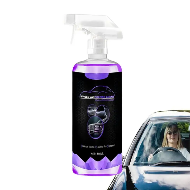 

Car Coating Cleaning Spray 500ml Car Coating Cleaner Brighten Car Cleaning Spray Liquid Car Wax Spray Long Lasting Clean Look