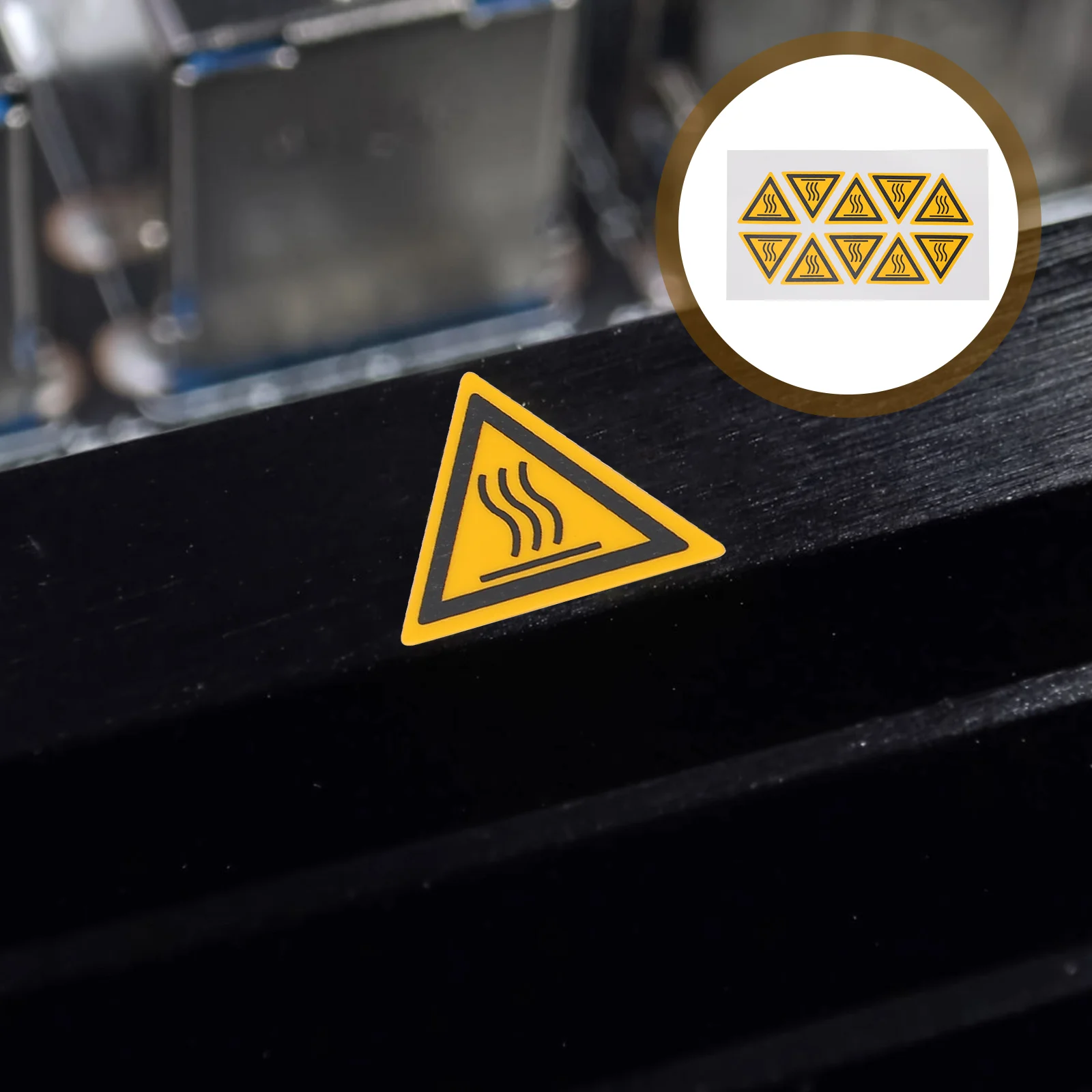 

10pcs Equipment High Temperature Warning Sticker Caution Scald Label Sticker