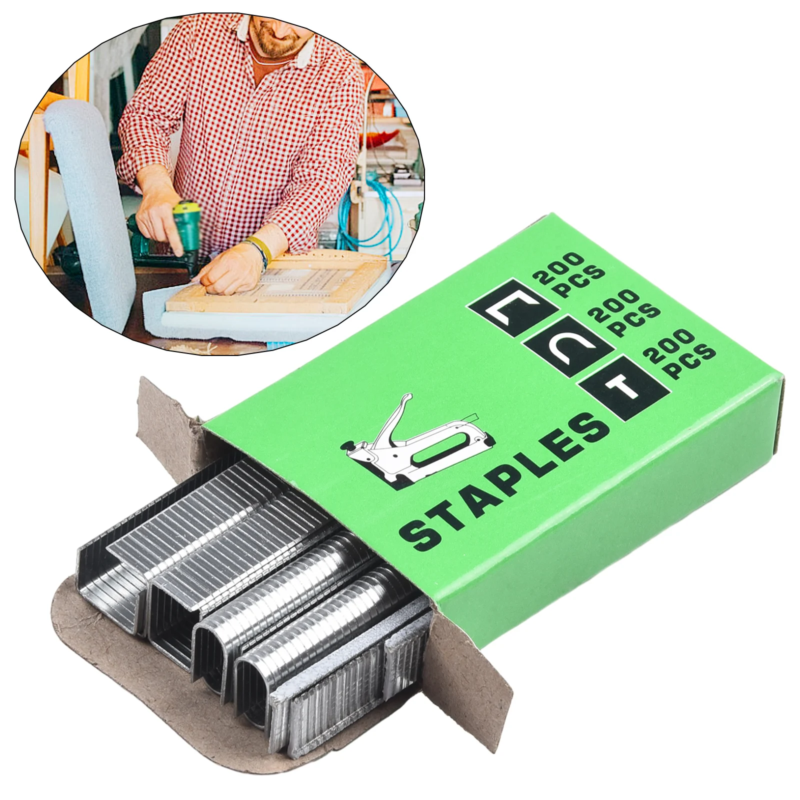 Staple Nails 600 Pcs For DIY For Woodworking Silver Steel U/ Door /T Shaped Practical To Use Brand New Excellent Service Life
Staple Nails 600 Pcs For DIY For Woodworking Silver Steel U/ Door /T Shaped Practical To Use Brand New Excellent Service Life