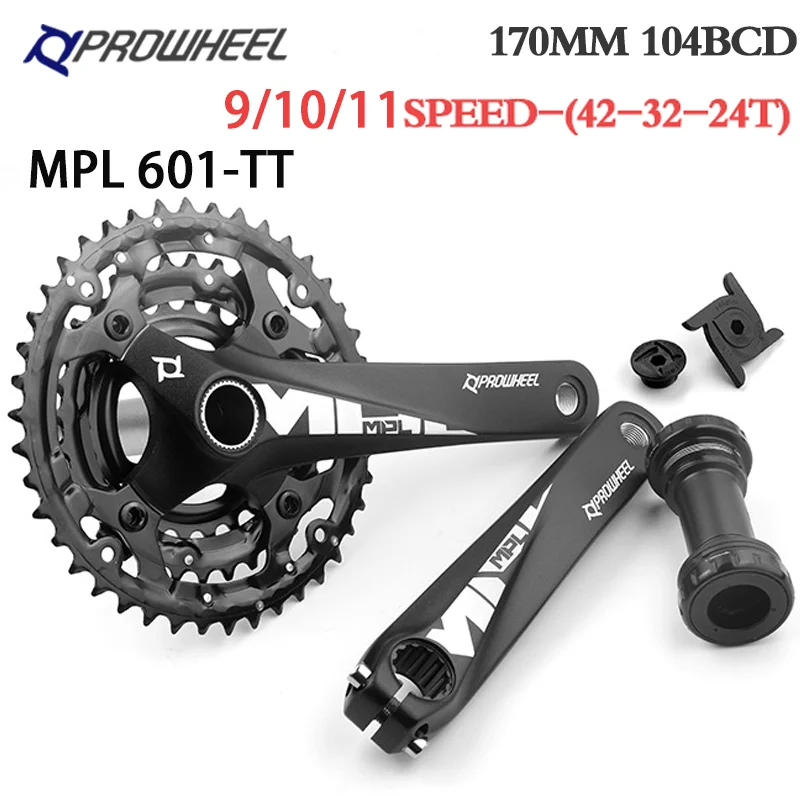 Горный велосипед PROWHEEL 3x9/10/11, комплект скоростных кривошипников 24/32/42T 3S, полые интегрированные звездочки, детали для велосипеда
Горный велосипед PROWHEEL 3x9/10/11, комплект скоростных кривошипников 24/32/42T 3S, полые интегрированные звездочки, детали для велосипеда