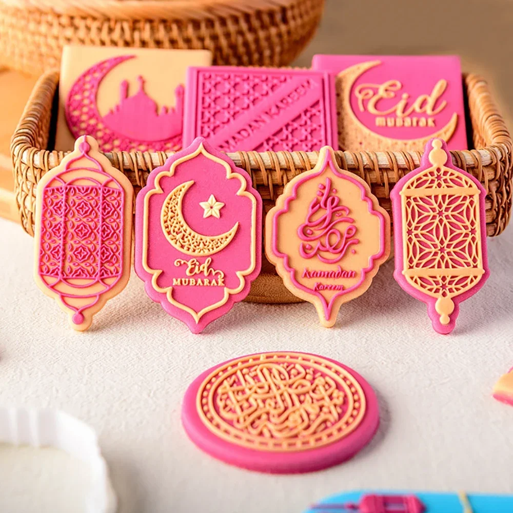 

Eid Mubarak Cake Decorating Tools Ramadan Cookie Press Stamp Embosser Biscuit Cutter Fondant Sugarcraft Cookie Cutters Mold