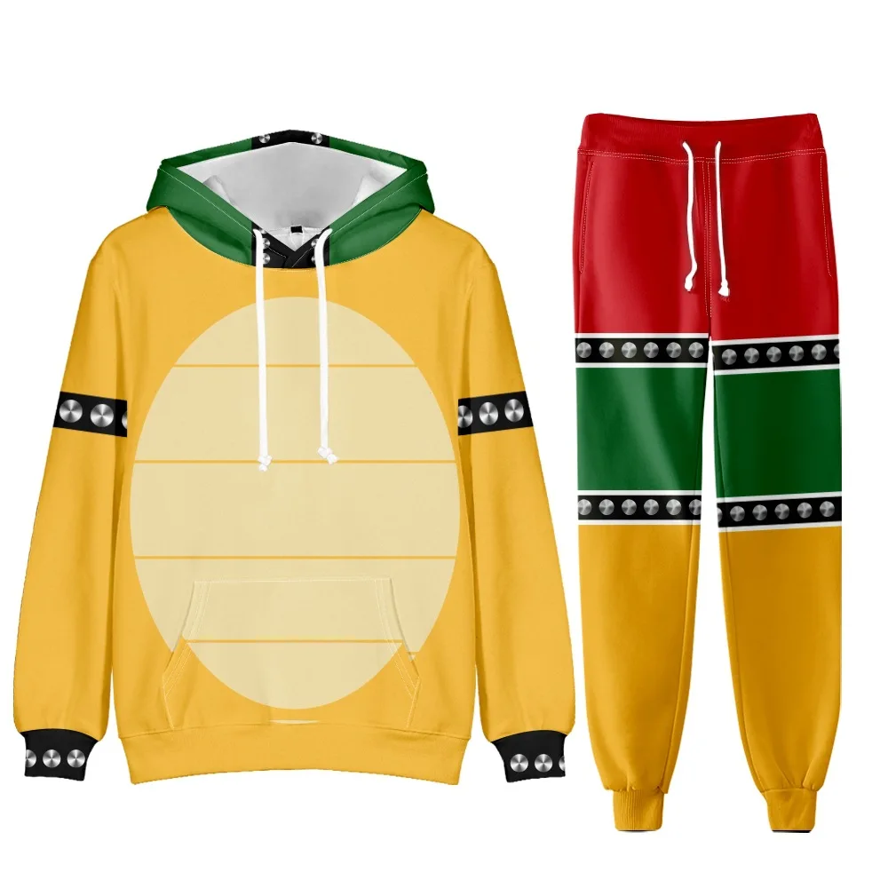 Super Brothers Bowser Cosplay Costume for Men Women Pants Hoodies Harajuku Streetwear Fashion 3D Printed Sweatshirts Jacket
Super Brothers Bowser Cosplay Costume for Men Women Pants Hoodies Harajuku Streetwear Fashion 3D Printed Sweatshirts Jacket