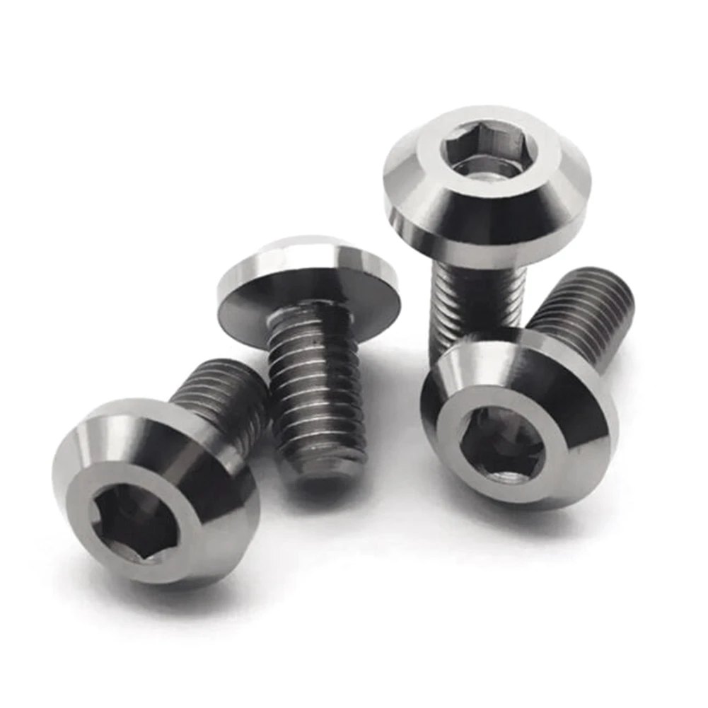 4Pcs M6 Titanium Screw for Bike Motorcycle Disc Brake Hex Socket Fasteners Modification Screws M6X15mm
4Pcs M6 Titanium Screw for Bike Motorcycle Disc Brake Hex Socket Fasteners Modification Screws M6X15mm