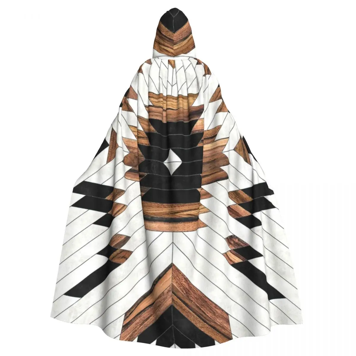 

Urban Tribal Pattern- Aztec Hooded Cloak Halloween Party Cosplay Woman Men Adult Long Witchcraft Robe Hood