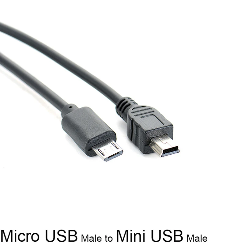 Micro USB Male To Mini USB Male Data Adapter Converter Cable Cord Micro USB Male To Mini USB Male Data Adapter Converter Cable Cord
