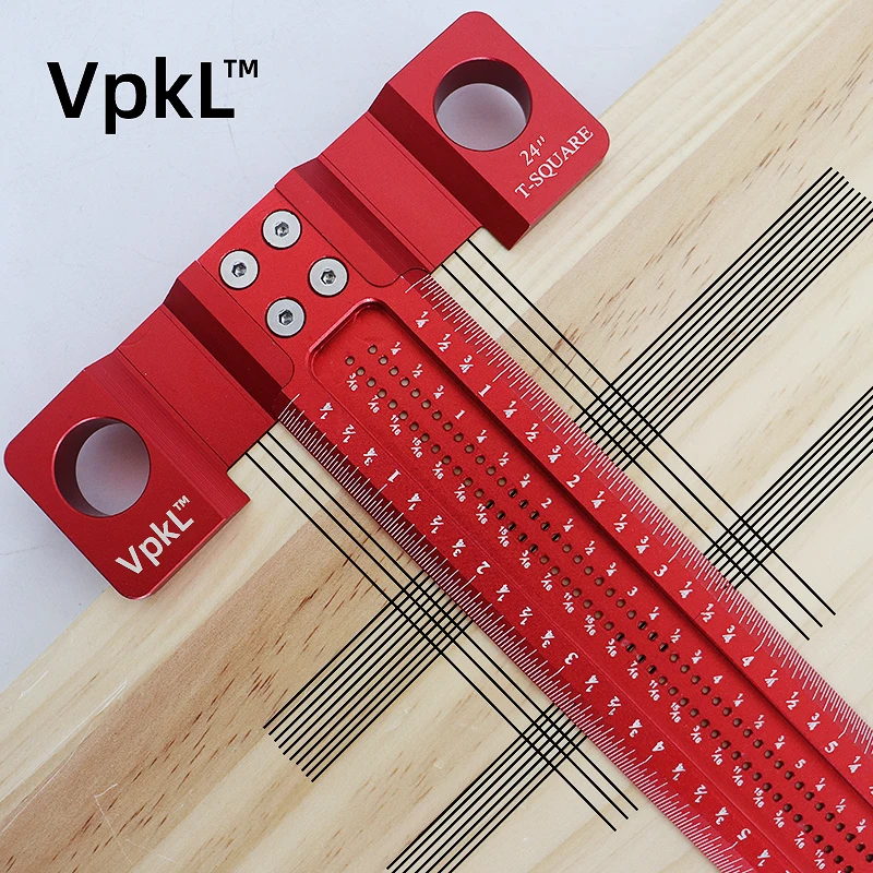 24in/600mmT-Type 90-Degree Hole Through The Line Hole Drawing Gauge By The Ruler And Turning Ruler Parallel/Vertical Line Drawin
24in/600mmT-Type 90-Degree Hole Through The Line Hole Drawing Gauge By The Ruler And Turning Ruler Parallel/Vertical Line Drawin