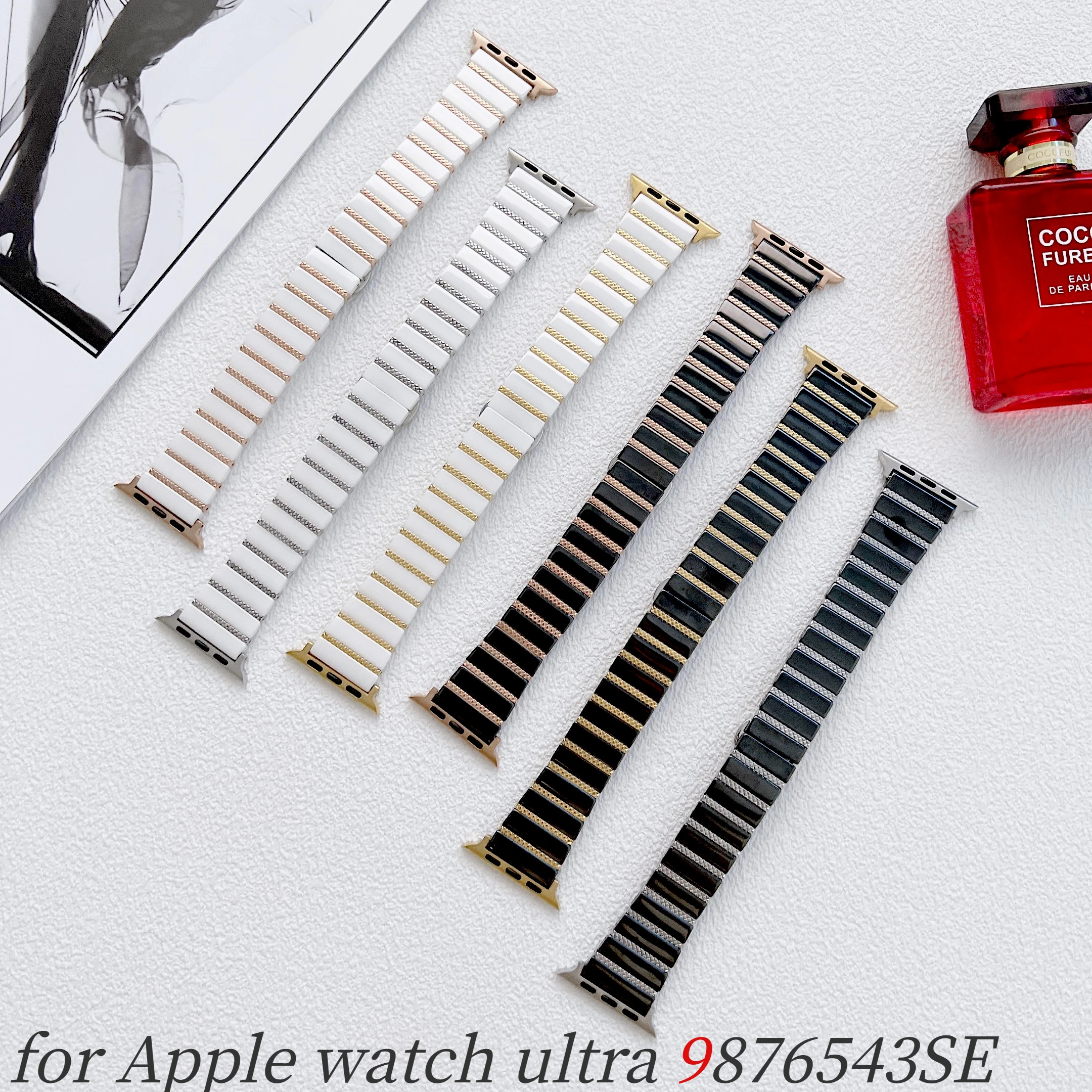 Ceramic+Metal Strap For Apple Watch Band 45mm 41mm 44mm 42mm 40mm Men/Women Bracelet Belt iWatch Ultra 9 8 7 6 5 4 3 SE Correa
Ceramic+Metal Strap For Apple Watch Band 45mm 41mm 44mm 42mm 40mm Men/Women Bracelet Belt iWatch Ultra 9 8 7 6 5 4 3 SE Correa