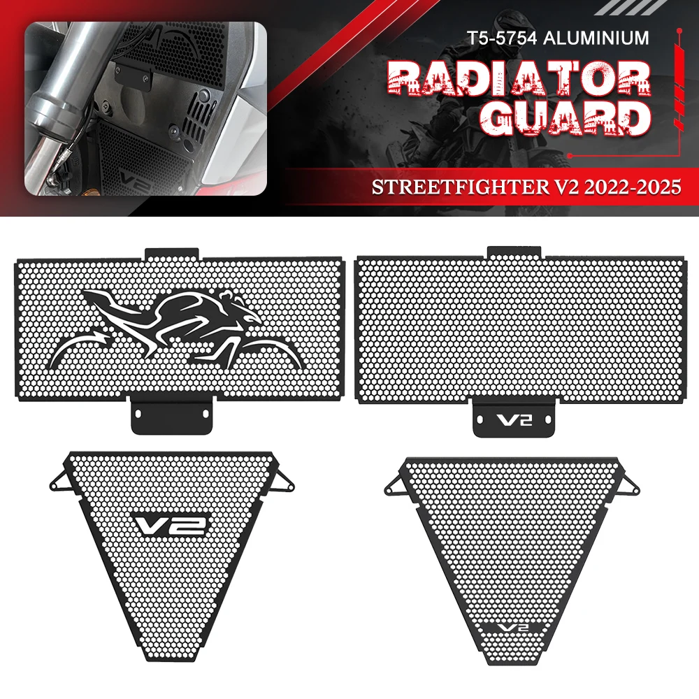 FOR Ducati Streetfighter V2 2022 2023 2024 Motorcycle Accessories Upper And Lower Radiator Grille Guard Tank Cooler Cover Set
FOR Ducati Streetfighter V2 2022 2023 2024 Motorcycle Accessories Upper And Lower Radiator Grille Guard Tank Cooler Cover Set
