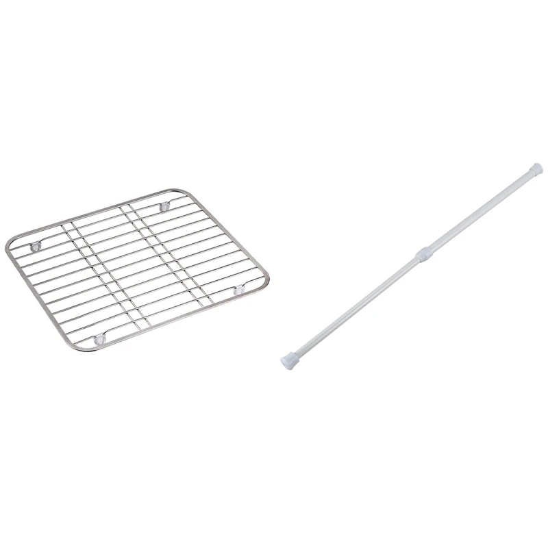 Telescopic Shower Rod Shower Curtain Rod Telescopic Rod Rod Shower White 30-50 Cm With Stainless Steel Sink Drainer Rack
Telescopic Shower Rod Shower Curtain Rod Telescopic Rod Rod Shower White 30-50 Cm With Stainless Steel Sink Drainer Rack