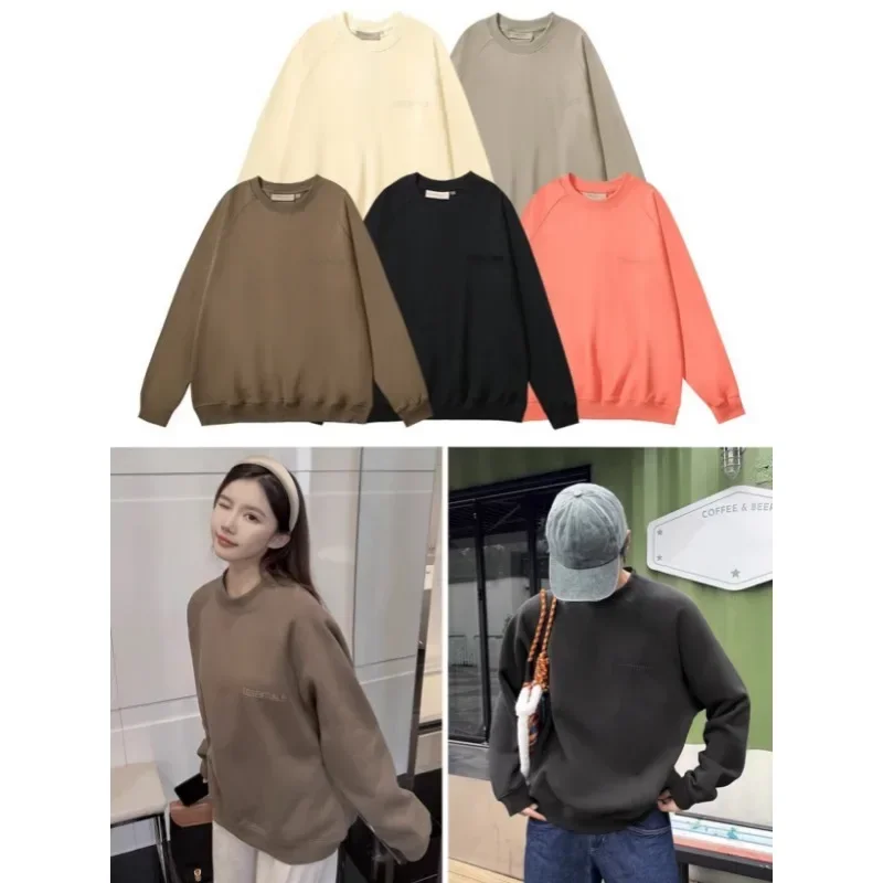 ESSENTIALS Double Line Letter Printed Round Neck Men Sweater Trend Loose Loop Sweater High Street Couple Bottom Sweater
ESSENTIALS Double Line Letter Printed Round Neck Men Sweater Trend Loose Loop Sweater High Street Couple Bottom Sweater