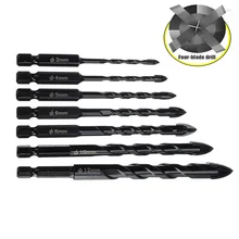 Alloy Triangle Drill Set Hexagonal Shank Carbide Hexagonal Shank Four-blade Drill for Tile Glass Brick Wall Drilling 4-12 Mm
Alloy Triangle Drill Set Hexagonal Shank Carbide Hexagonal Shank Four-blade Drill for Tile Glass Brick Wall Drilling 4-12 Mm